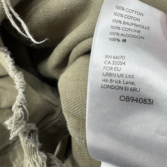 Free People Moonchild Shirt Jacket Shacket Small Olive Green Denim Distressed - Picture 10 of 16